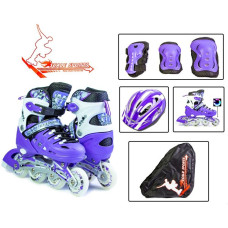 Комплект дитячих роликових ковзанів з захистом Scale Sport Violet розмір 29-33 196709