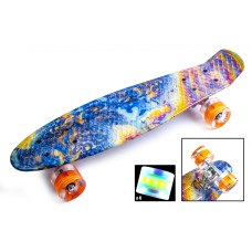 Скейтборд Пенні борд Penny Board "Acid" Світиться колеса 196751