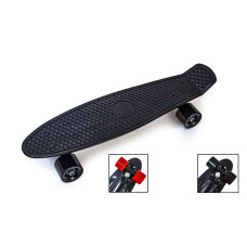 Скейтборд Пенні борд Penny board Чорний колір Матові колеса 196809