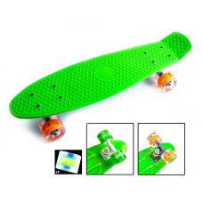 Скейтборд Пенні борд Penny Board Зелений Світиться колеса 196812