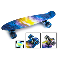 Скейтборд Пенні борд Penny Board "Universe" Світиться колеса 196824