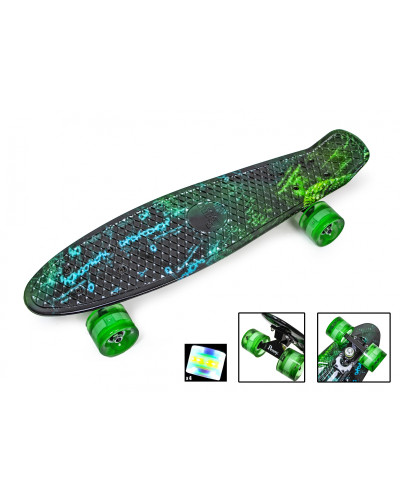 Скейтборд Пенні борд Penny Board "H20" Світиться колеса 197633