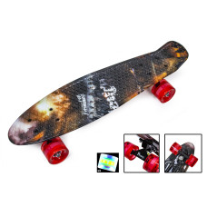 Скейтборд Пенні борд Penny Board "Битва" Світяться колеса 197634