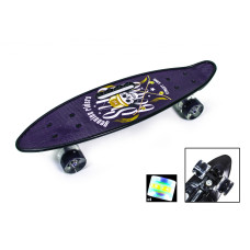 Скейтборд Пенні борд Penny Board З Ручкою "Street King" Світиться колеса 197649