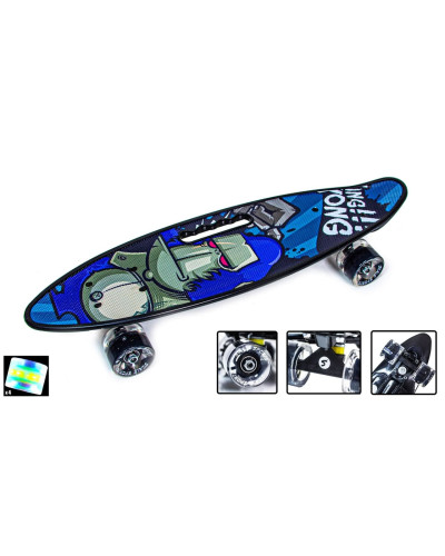 Скейтборд Пенні борд Penny Board З Ручкою Scale Sports King Kong Світиться колеса 197700