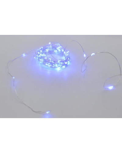 Гірлянда 50 Led 5M Крапля роси на мідній проволоці B BLUE працює від батарейок + USB 198246