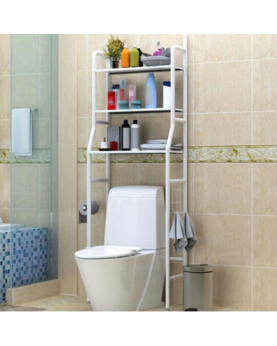 Полка-стелаж підлоговий над унітазом TOILET RACK Біла 198475