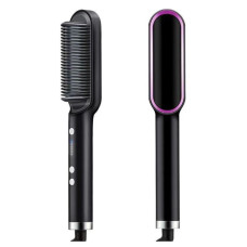 Розчіска прямувальник для волосся з турмаліновим покриттям Hair Straightener HQT-909B Щітка прямувальник 198514