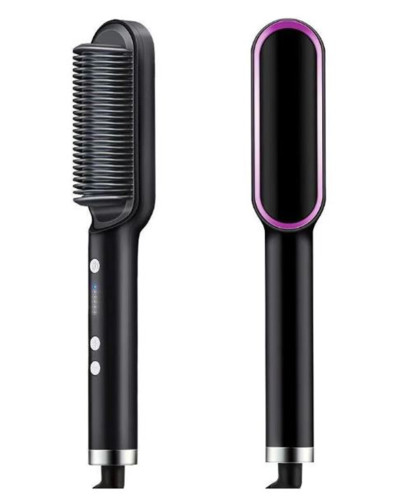 Розчіска прямувальник для волосся з турмаліновим покриттям Hair Straightener HQT-909B Щітка прямувальник 198514