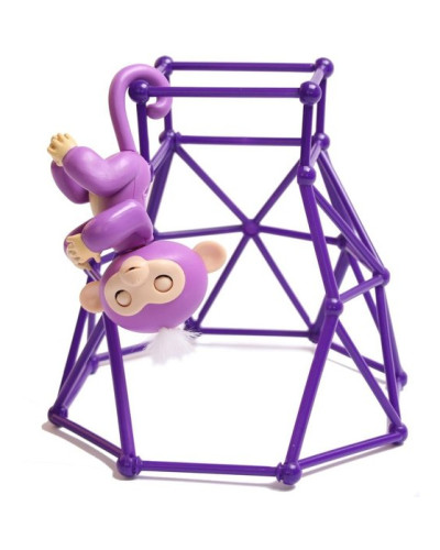 Комплект Fingerlings Jungle Gym PlaySet + інтерактивна обезьянка Фіолетовий 198713
