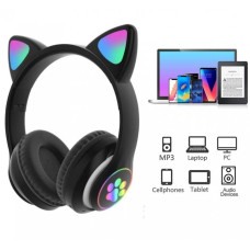 Дитячі навушники з підсвіткою CAT STN-28 Bluetooth Чорні 198725