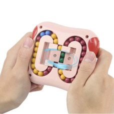 Кубик для зняття стресу дитячий обертальний Топ шар Magic Bean Cube Рожевий 198762
