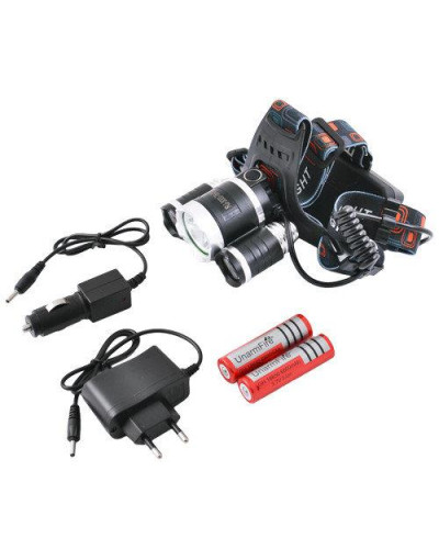Ліхтарик на голову фонар 3 LED лампи Bailong RJ 3000 T6 198766