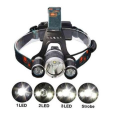 Ліхтарик на голову фонар 3 LED лампи Bailong RJ 3000 T6 198766