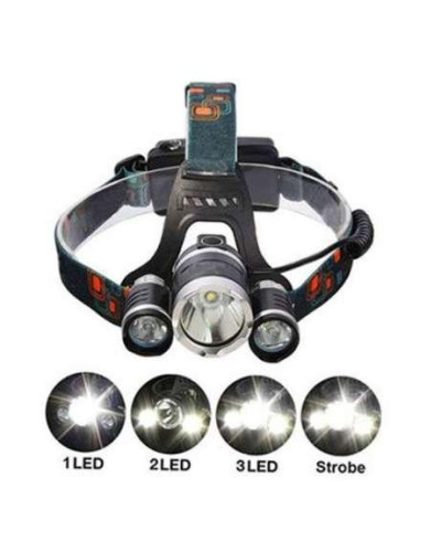 Ліхтарик на голову фонар 3 LED лампи Bailong RJ 3000 T6 198766