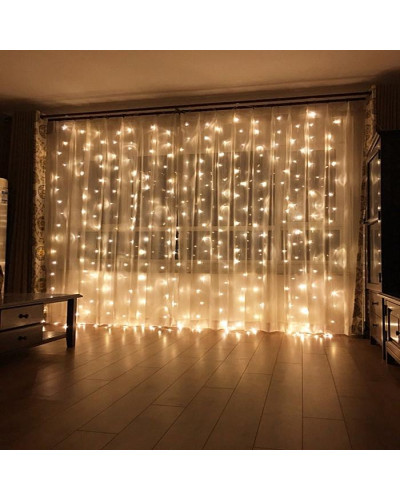 ГІРЛЯНДА ШТОРА 3 * 3 м 320 led Колір - Теплий білий 199178