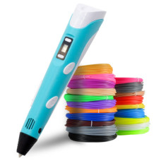 3D ручка з шаблонами 3D Pen-3 з LCD дисплеєм Світ Фантазій у ваших руках Синя 199198