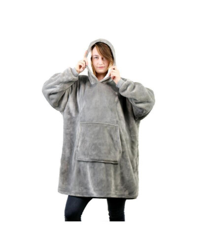 Толстовка-плед з капюшоном huggle hoodie сірий 199732