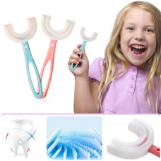Дитяча U-подібна зубна щітка children's u shaped toothbrush Синя 201254