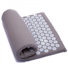 Килимок для акупунктури Acupressure mat ортопедичний масажний з подушкою Сірий 201255