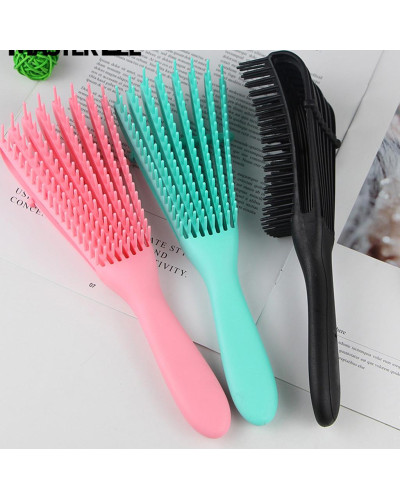 Расческа професійна розчісувальна для афро-американських кучерів silicone comb 201260