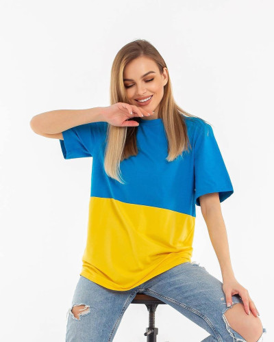 Футболка патріотична "Прапор України" унісекс Розмір XXXL 201878