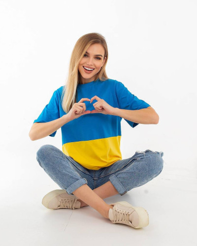 Футболка патріотична "Прапор України" унісекс Розмір XXXL 201878