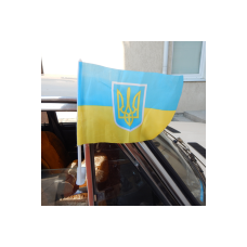 Автомобільний Прапор України з гербом на присосці 201889