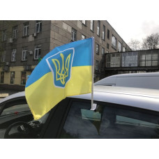 Автомобільний Прапор України з гербом на присосці 201889