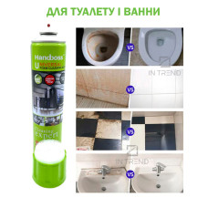 Піна Універсальна для очищення кухні Чистячий засіб для ванни туалету меблів взуття автомобіля від жиру і бруду з щіткою 650 мл Зелена 201979