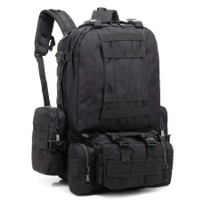 Рюкзак Тактичний з кишенями B08 Black 55L 204254