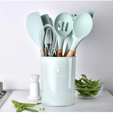 Набір кухонних приналежностей 12 предметів Kitchen Set (Чорний, червоний, білий, бірюзовий, рожевий, чорний) (16)