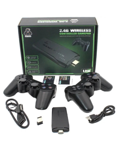 Ігрова приставка бездротова LITE GREEN HDMI 3535 ігр Dendy, Sega, Аркадні ігри, Game Boy, Nintendo, Atari, PlayStation 1 205645