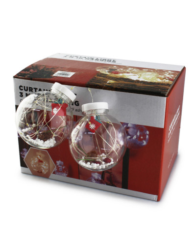 Гирлянда Xmas WW-1 Copper curtain ball lamp 7258 Снеговик теплый белый свет
