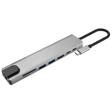 Хаб USB-хаб AC-500 Type-C to RJ45+HDMI+2xUSB 3.0 (XK-AC500-SL) 205773
