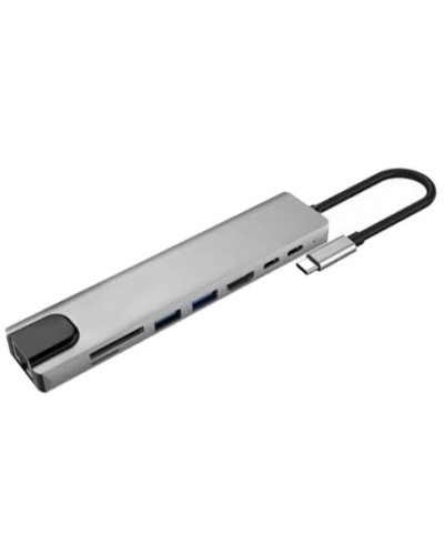 Хаб USB-хаб AC-500 Type-C to RJ45+HDMI+2xUSB 3.0 (XK-AC500-SL) 205773