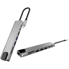 Хаб USB-хаб AC-500 Type-C to RJ45+HDMI+2xUSB 3.0 (XK-AC500-SL) 205773