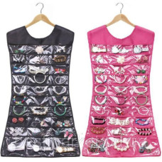 Органайзер для прикрас маленьке плаття Hanging Jewelry Organizer Рожеве 206939