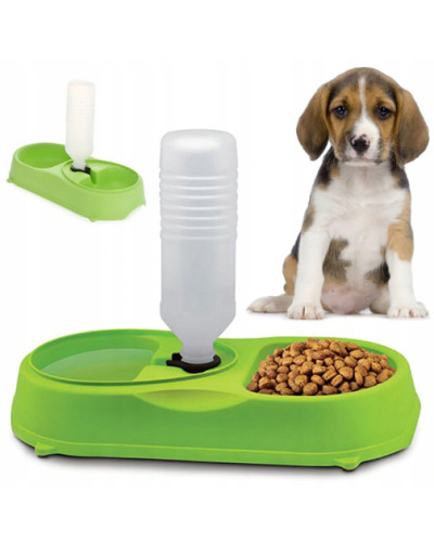 Миска для собак/котів з поїлкою пластикова pet feeder 206940