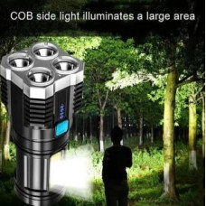 Ліхтар ручний L-S03 прожектор 4 LED з зарядкою від USB + бічним світлом COB 207080