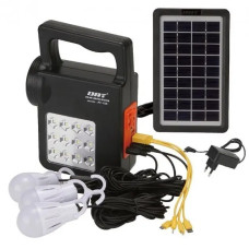 Портативная cолнечная автономная система Solar Light AT-158 панель походный фонарь радио павербанк 207085