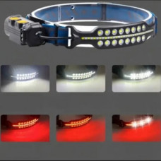 Ліхтарик на голову BL-W690-2-SMD (білий + червоний), датчик руху, літій-іонний 207097