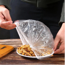 Пакети для зберігання продуктів в холодильнику на гумці для тарілок, кришка-чохол на тарілку 207121