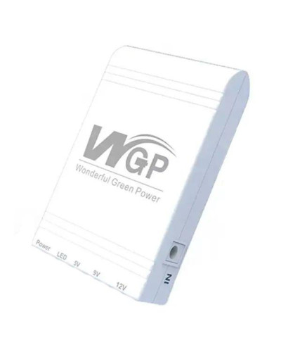 Міні UPS WGP, Powerbank на 10400Mah, Виходи USB, DC 9V, 12V. ІБП для Роутерів Білий 207134