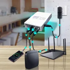 Міні UPS WGP, Powerbank на 10400Mah, Виходи USB, DC 9V, 12V. ІБП для Роутерів Білий 207134