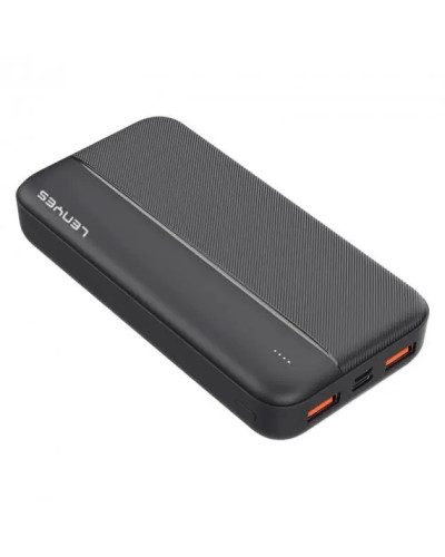 Повербанк Power Bank LENYES 20000mAh-263 (Реальная ёмкость) 2хUSB, MicroUSB, Type-C Черный LVR 207138