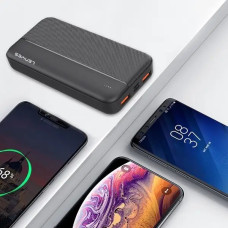 Повербанк Power Bank LENYES 20000mAh-263 (Реальная ёмкость) 2хUSB, MicroUSB, Type-C Черный LVR 207138