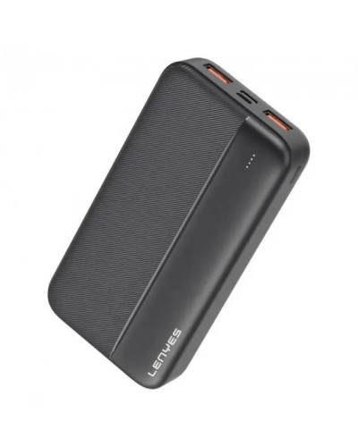 Повербанк Power Bank LENYES 20000mAh-263 (Реальная ёмкость) 2хUSB, MicroUSB, Type-C Черный LVR 207138