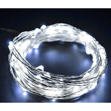 Гірлянда 30 Led 3M Крапля роси на мідному дроті працює від батарейок, холодний білий 207177