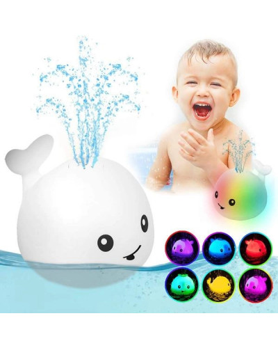 Іграшка для ванної Qinye Toys Кит спрей світиться з фонтаном 207184